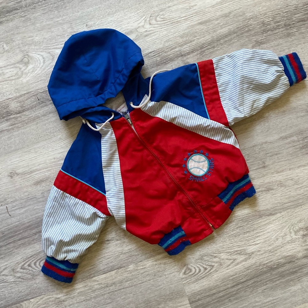 Vintage 80's Kids Size 3T Winning Moves Small Stars Jacket Coat Made in the USA